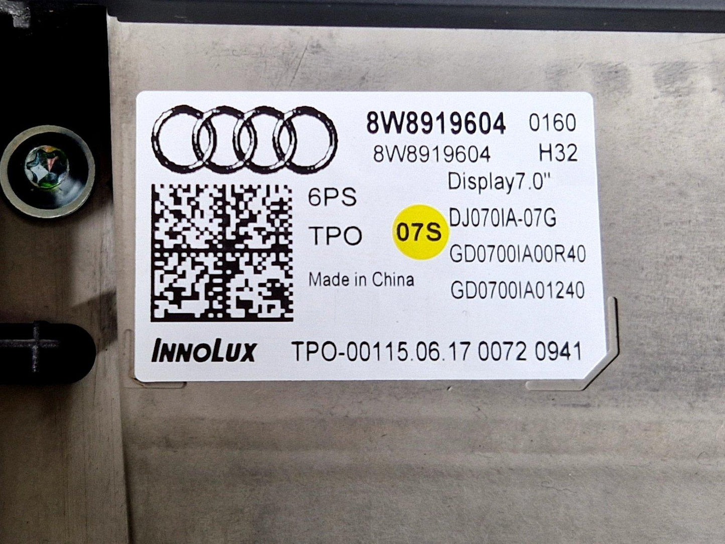16-23 AUDI A5 F5 SPORTBACK S-LINE GENUINE SAT NAV DISPLAY MMI SCREEN 8W8919604