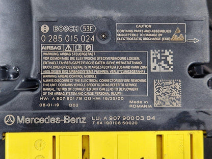 18-ON MERCEDES SPRINTER W907 W910 SAFETY BAG MODULE SENSOR UNIT ECU A9079000304