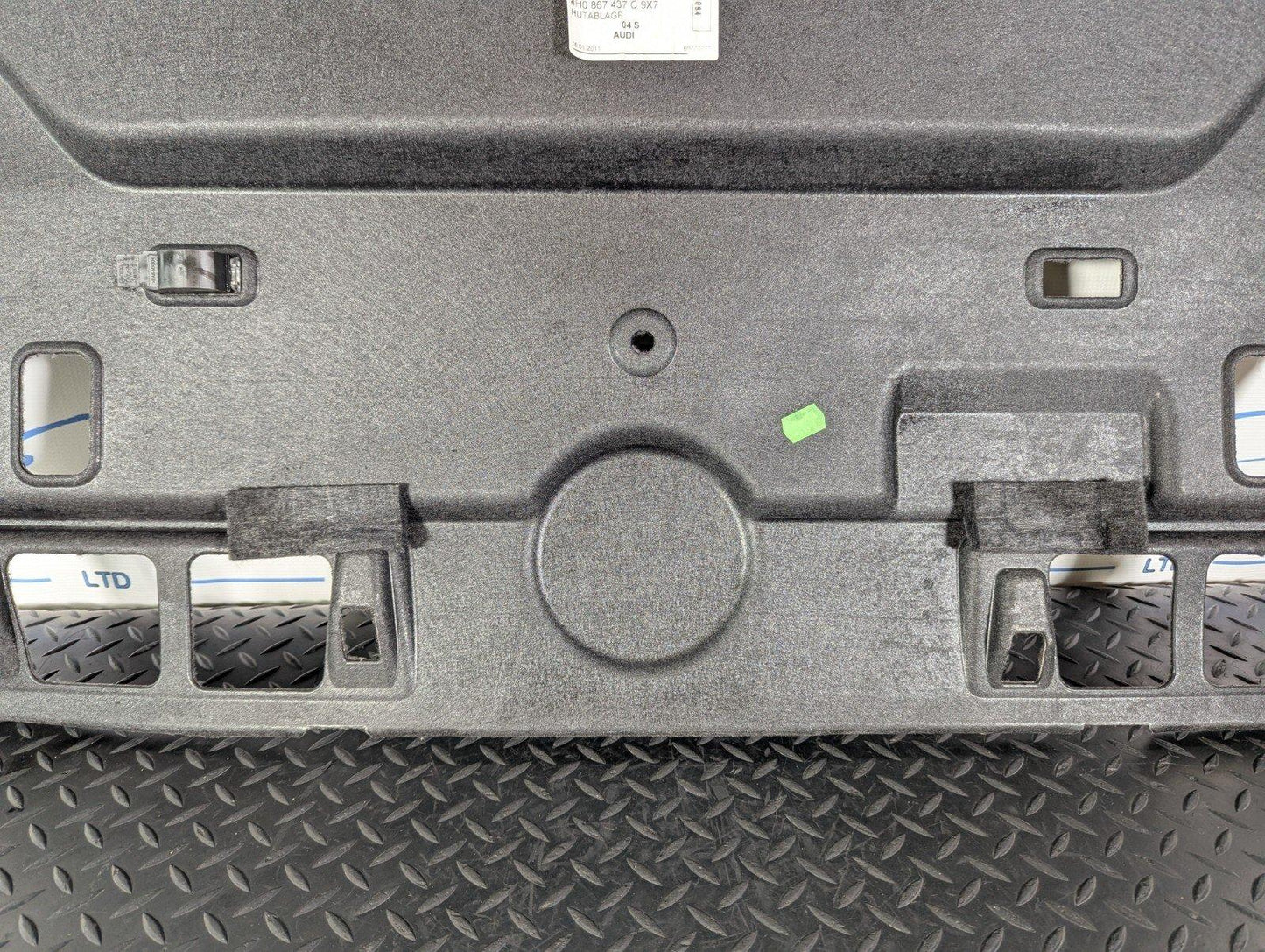 10-17 AUDI A8 4H  REAR BOOT TOP LINER CARPET PANEL 4H0867437C