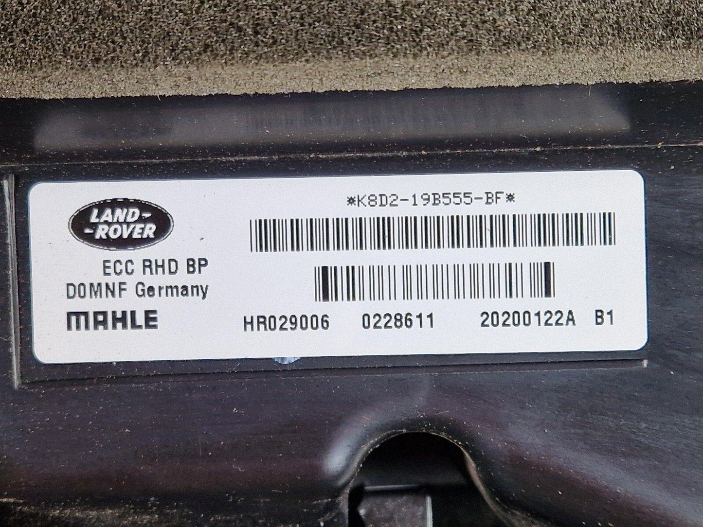 2019-ON  LAND ROVER DISCOVERY L550 LCI COMPLETE HEATER MATRIX BOX K8D2-19B555-BF