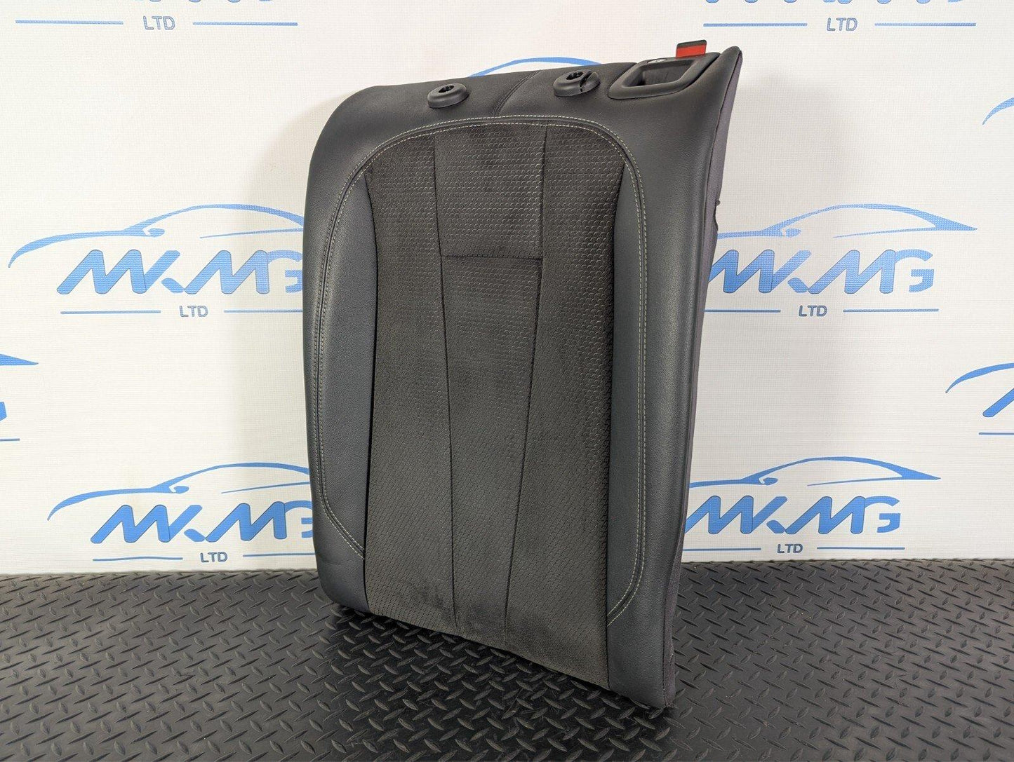 16-19 AUDI A4 B9 S-LINE OEM REAR LEFT N/S HALF BLACK HALF LEATHER SEAT BACKREST
