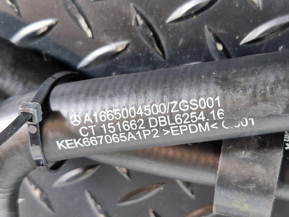 16-19 MERCEDES BENZ GLE W166 WATER COOLANT HOSE A1665004500 A1665004300