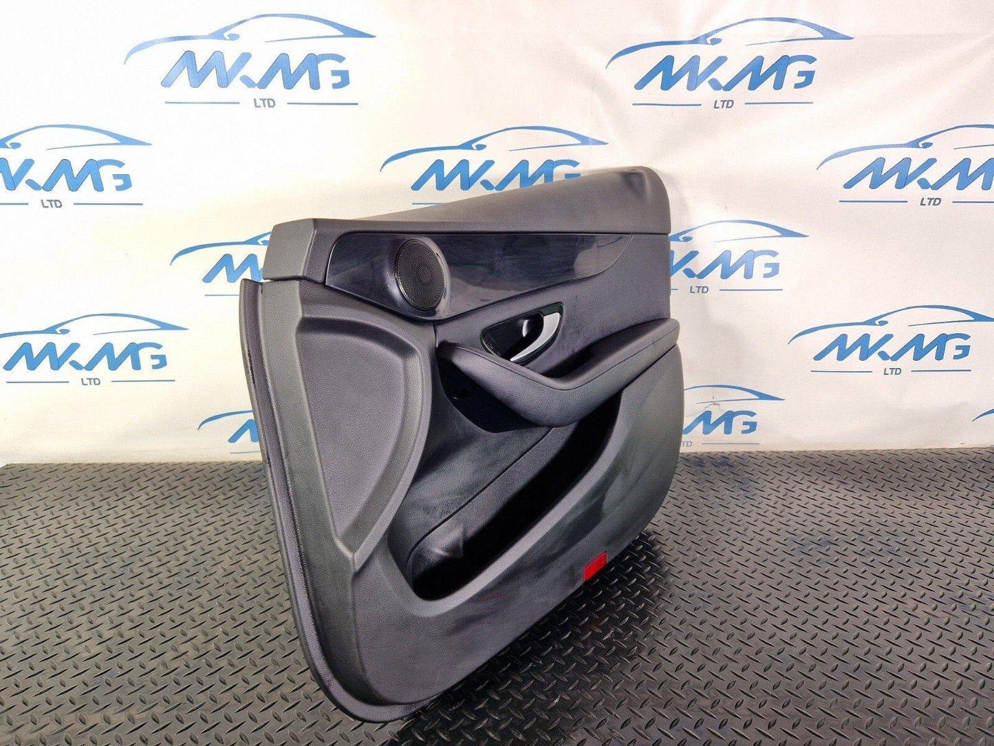 14-21 MERCEDES BENZ C200 W205 FRONT DRIVERS SIDE DOOR CARD BLACK LEATHER