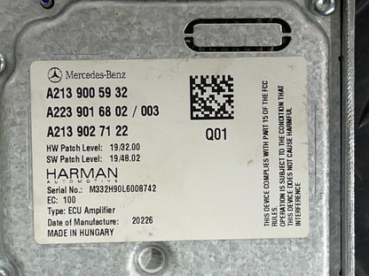 2018-On MERCEDES A CLASS W177 HARMAN SOUND AMPLIFIER OEM A2139005932
