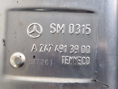 14-21 MERCEDES BENZ C300h W205 REAR EXHAUST PIPE A2474913900