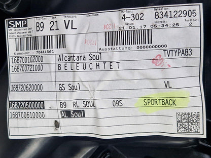 16-23 AUDI A5 F5 SPORTBACK S-LINE FRONT LEFT DOOR CARD PANEL 8W8867133