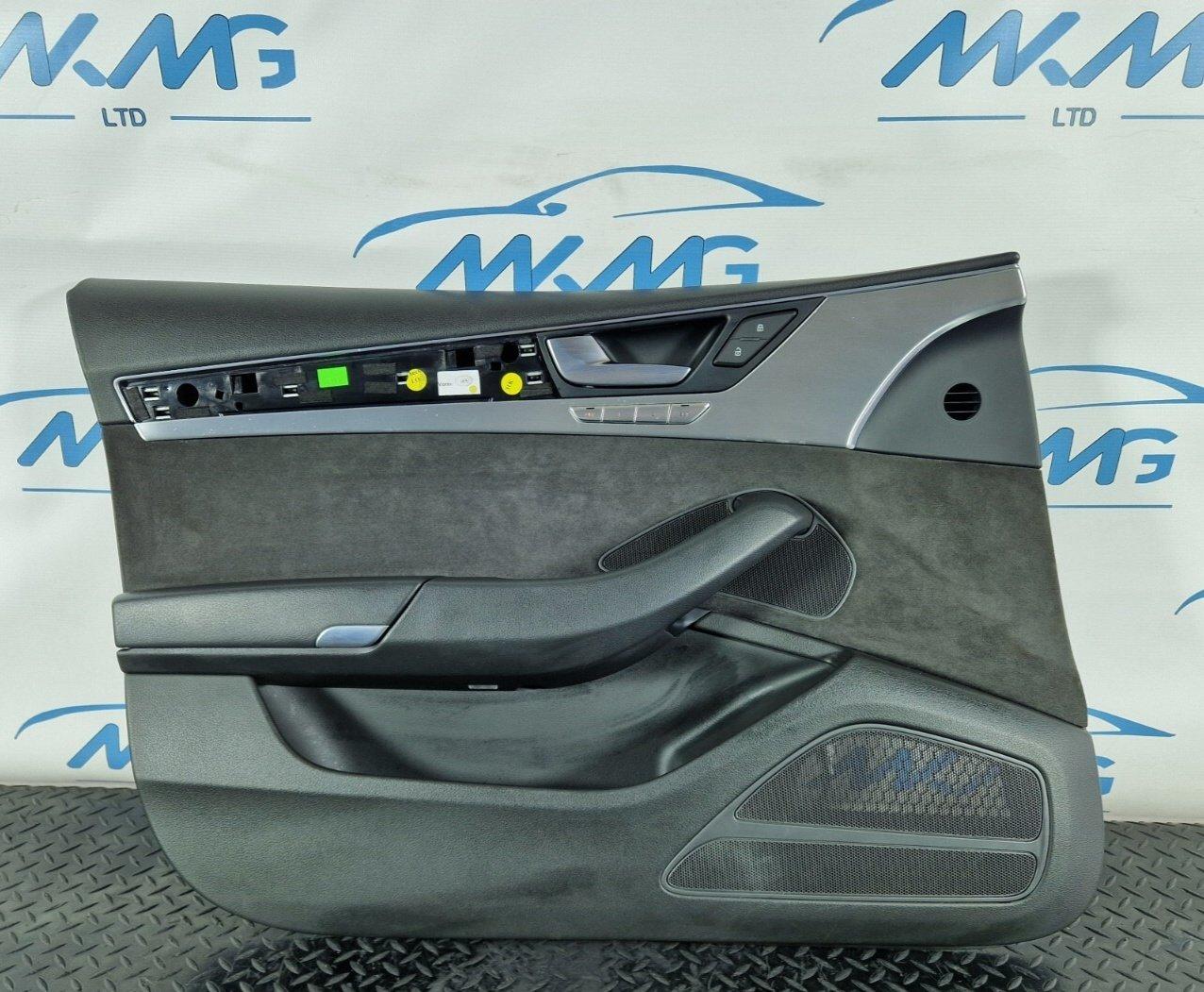 10-17 AUDI A8 4H FRONT LEFT PASSENGER SIDE DOOR ALCANTARA CARD PANEL 4H2868017