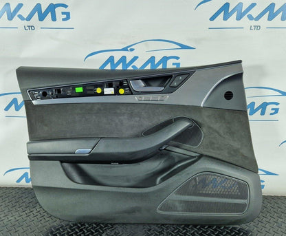 10-17 AUDI A8 4H FRONT LEFT PASSENGER SIDE DOOR ALCANTARA CARD PANEL 4H2868017