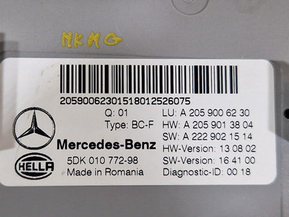 14-21 MERCEDES BENZ C200 W205 COMFORT CONTROL UNIT A2229021514