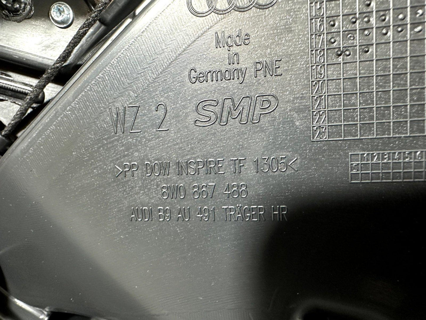 16-19 AUDI A4 B9 AVANT/ESTATE GENUINE REAR DRIVER SIDE LEATHER DOOR CARD BLACK