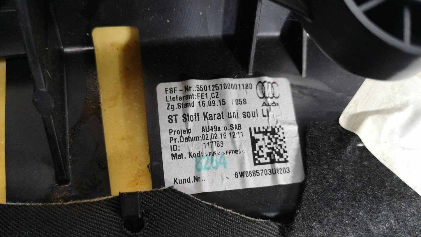 16-19 AUDI A4 B9 S-LINE GENUINE REAR LEFT PASSENGER SIDE CLOTH BOLSTER 8W0885703