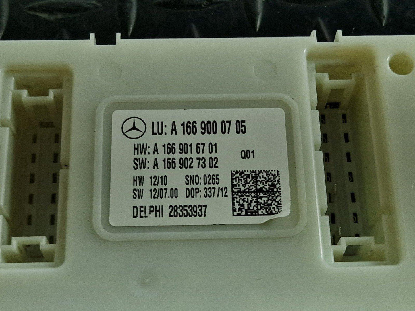 11-19 MERCEDES BENZ ML W166 GENUINE SAM CONTROL MODULE ECU A1669000705