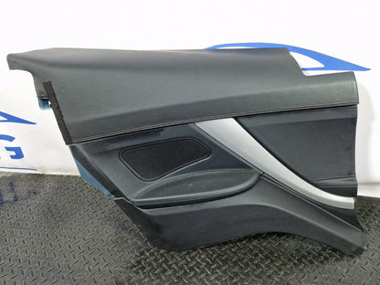 11-18 BMW 6 SERIES F13 COUPER REAR LEFT N/S/R DOOR CARD PANEL BLACK LEATHER
