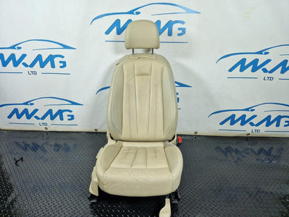 16-24 AUDI A5 F5 COUPE FRONT DRIVER WHITE LEATHER SEAT