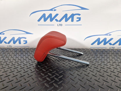 12-18 BMW 4 SERIES F36 LCI REAR LEFT/RIGHT SIDE SEAT RED LEATHER HEADREST