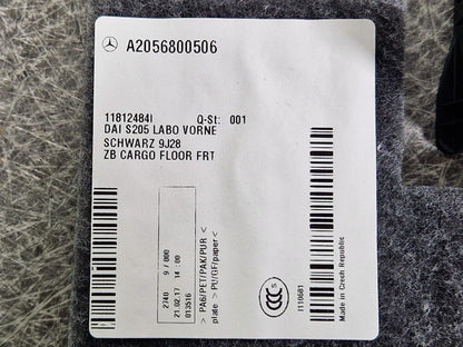14-21 MERCEDES BENZ C200d W205 FLOOR PANEL MAT LINER CARPET A2056800506