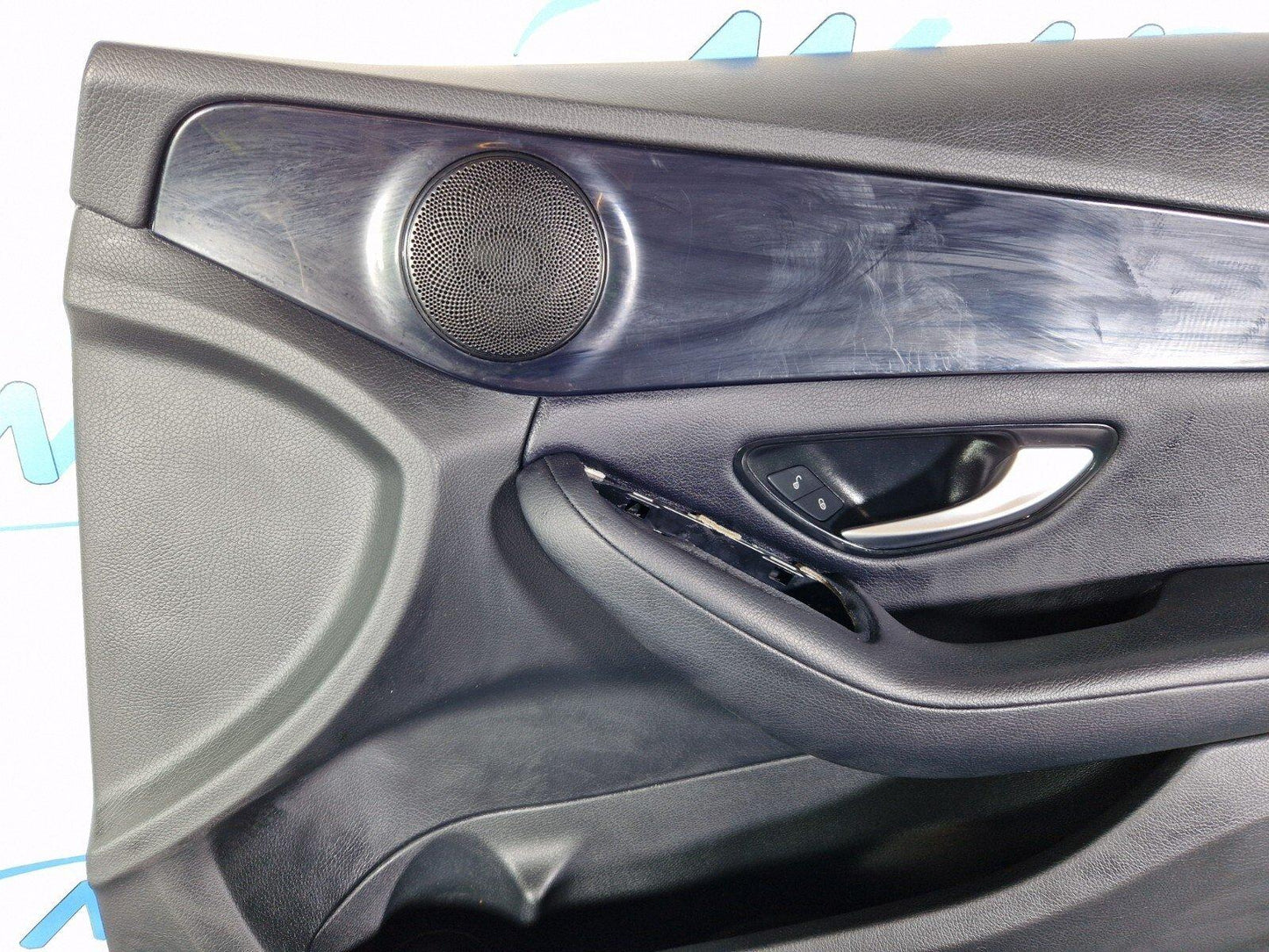 14-21 MERCEDES BENZ C200 W205 FRONT DRIVERS SIDE DOOR CARD BLACK LEATHER