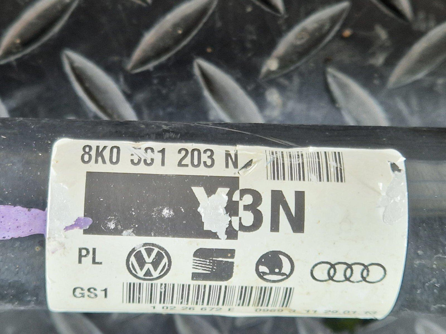 12-17 AUDI S5 CONVERTIBLE OEM REAR DRIVESHAFT 8K0501203N