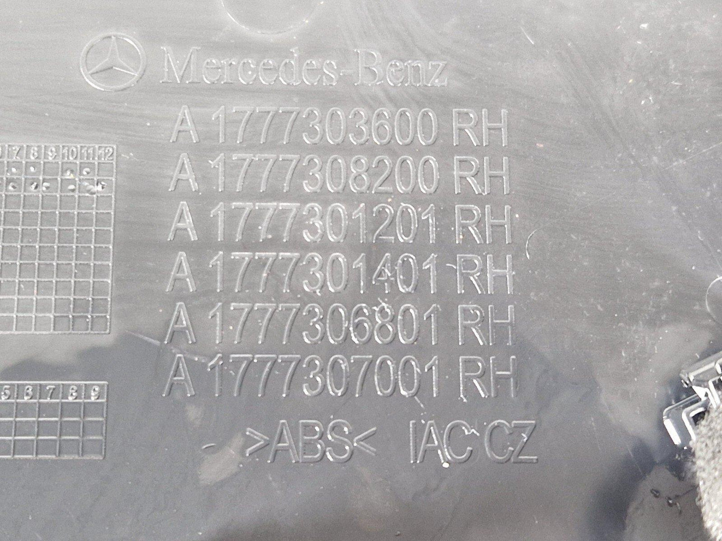 18-ON MERCEDES BENZ A CLASS W177 REAR RIGHT O/S DOOR CARD TRIM PANEL A1777303200