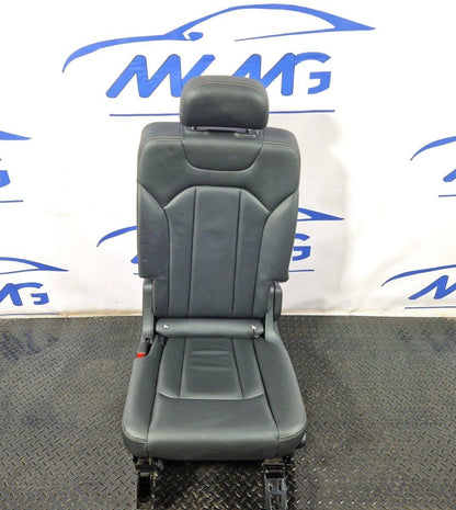 16-20 AUDI Q7 4M GENUINE REAR LEFT 2ND ROW BLACK LEATHER SEAT WITH HEADREST