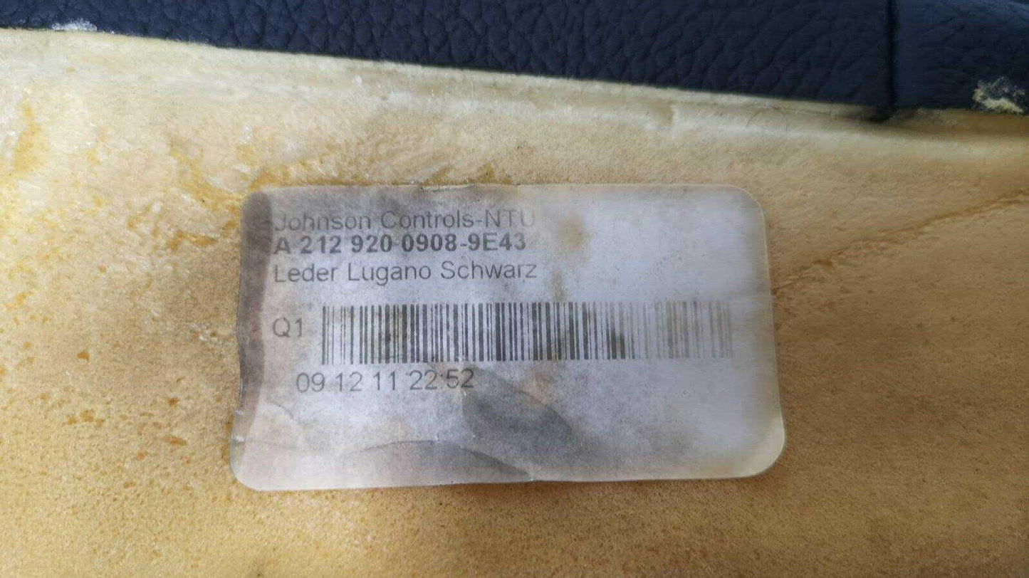 MERCEDES BENZ E-CLASS W212 REAR SEAT PADS ISOFIX BLACK LEATHER A2129200908