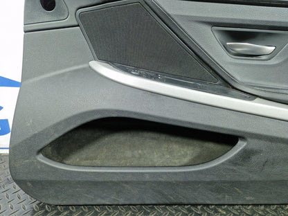 11-18 BMW 6 SERIES F13 COUPE RIGHT DRIVER O/S BLACK LEATHER DOOR CARD PANEL