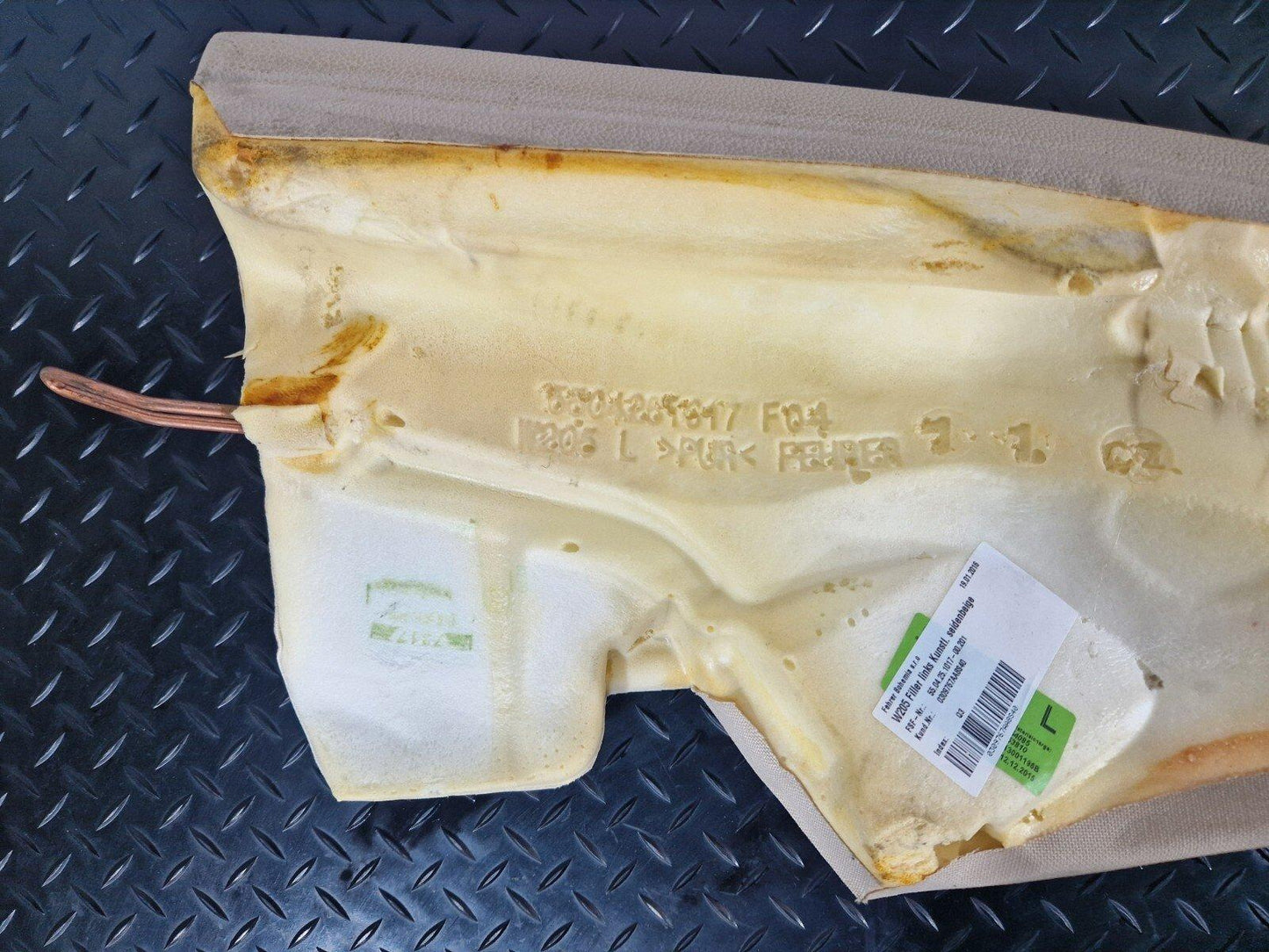 14-21 MERCEDES BENZ C CLASS W205 LEFT PASSENGER SIDE LEATHER BOLSTER 5504251017