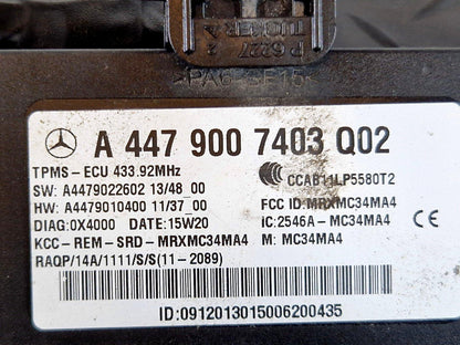 14-23 MERCEDES VITO W447 TYRE PRESSURE SENSOR CONTROL UNIT MODULE A4479007403