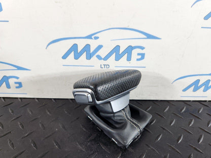 16-20 AUDI Q7 4M GEAR SELECTOR KNOB SHIFTER LEVER LEATHER 4M2713140F 4M2713139F