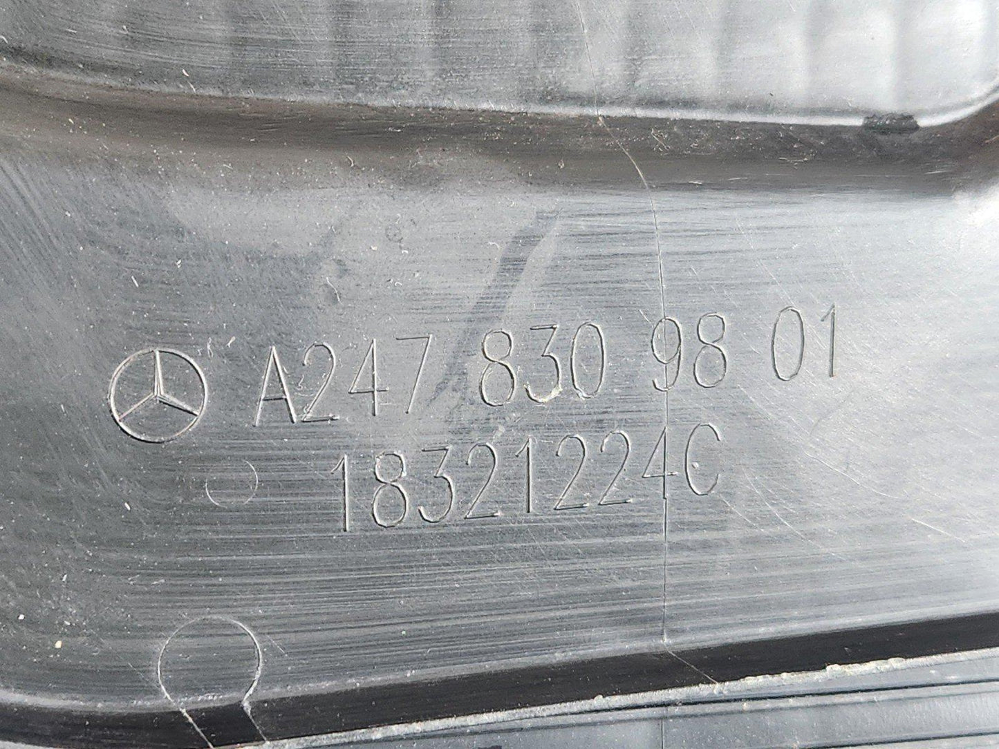 19-ON MERCEDES B CLASS W247 UNDER BONNET TRIM COVER PANEL LEFT SIDE A2478309801