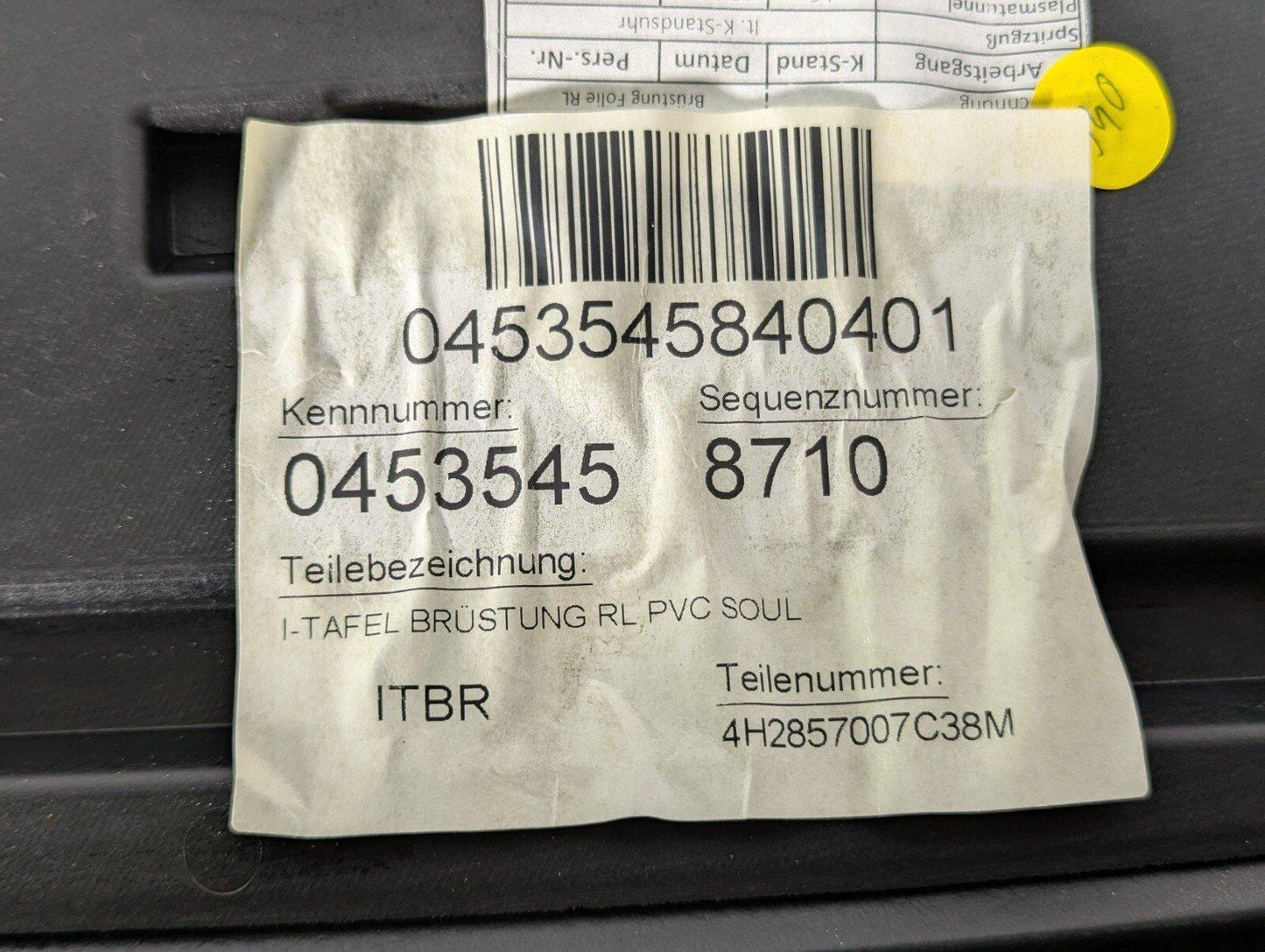 10-17 AUDI A8 4H DASHBOARD TRIM 4H2857007C  4H2857051