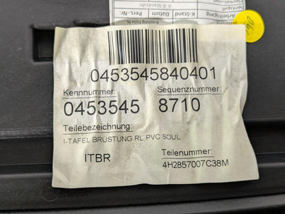 10-17 AUDI A8 4H DASHBOARD TRIM 4H2857007C  4H2857051