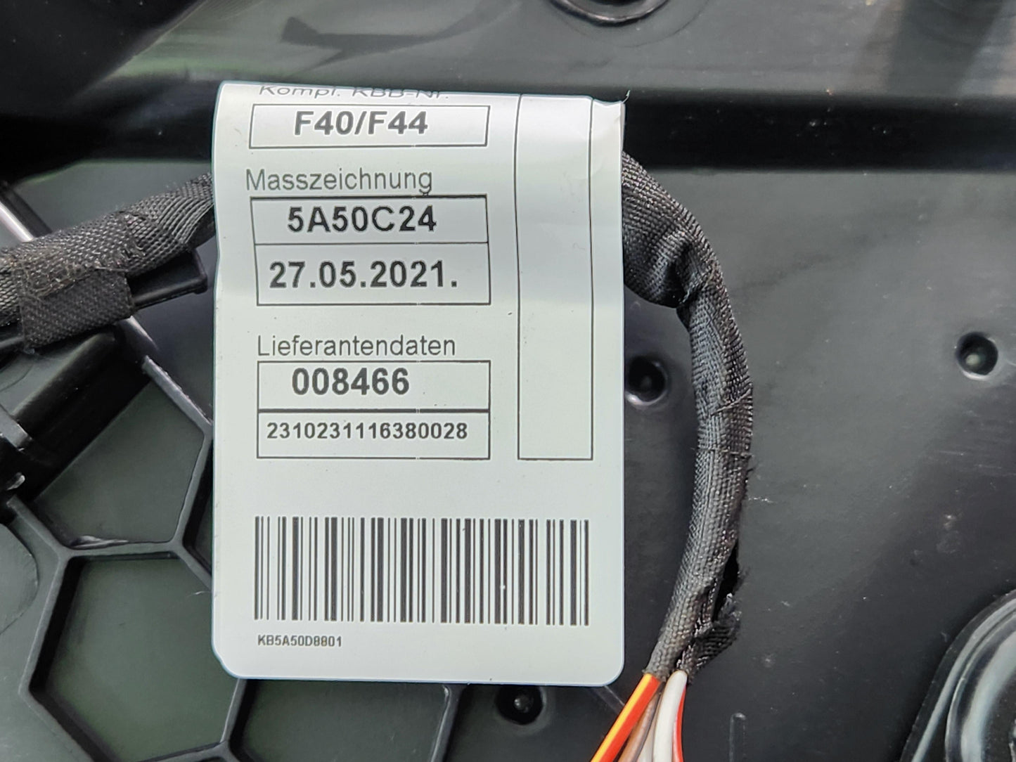 BMW 118i F40 Front Left N/S Passenger Side Door Card Panel