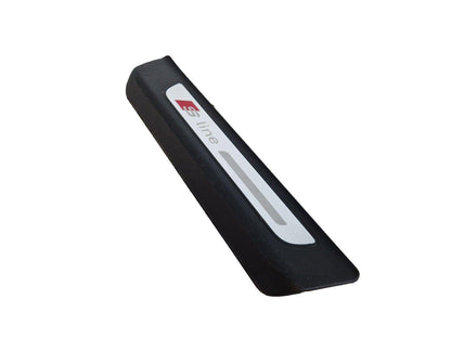 16-20 AUDI Q7 4M GENUINE OEM REAR RIGHT DOOR SILL SCUFF PLATE TRIM 4M0853376