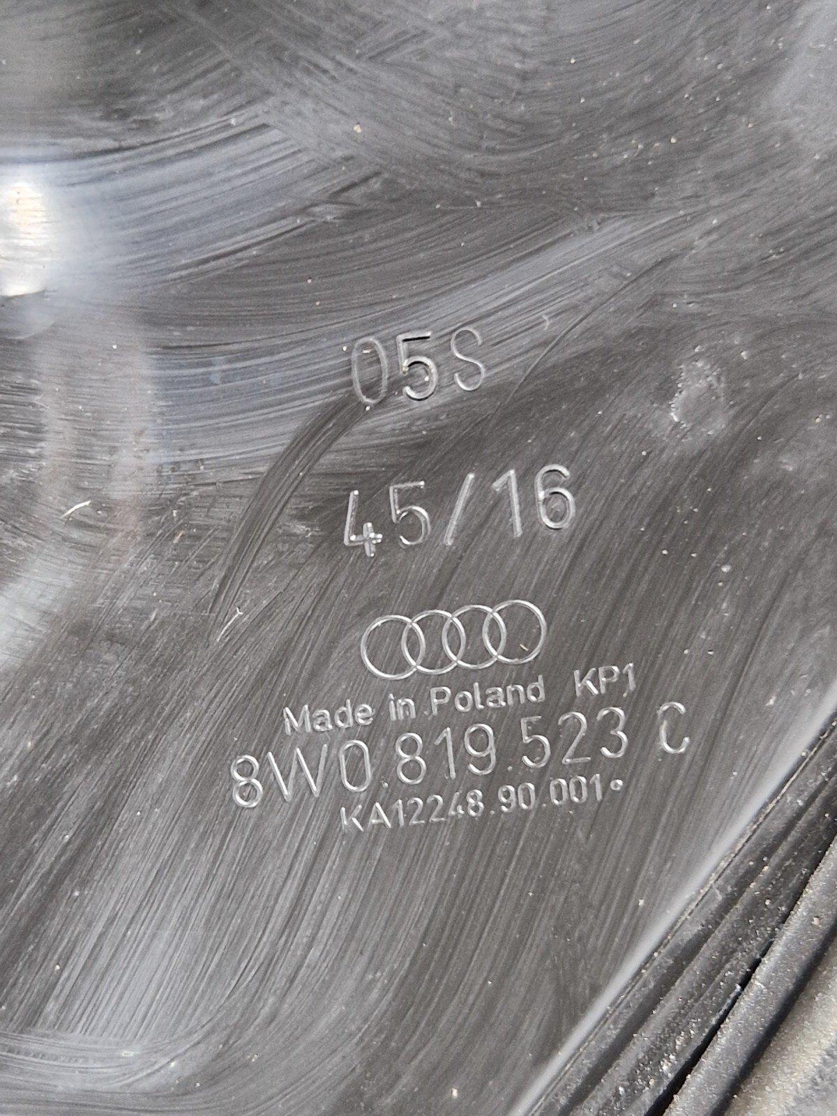 16-23 AUDI A5 F5 SPORTBACK BULKHEAD FIREWALL HEAT PROTECTION SHIELD 8W0819523C