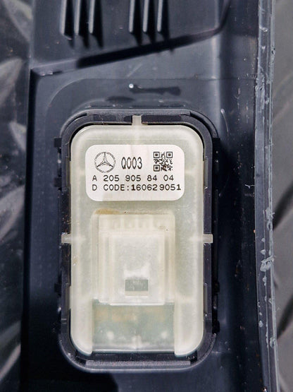 14-21 MERCEDES BENZ W205 REAR LEFT SEAT TRIM & SWITCH A2056906725 A2059058404