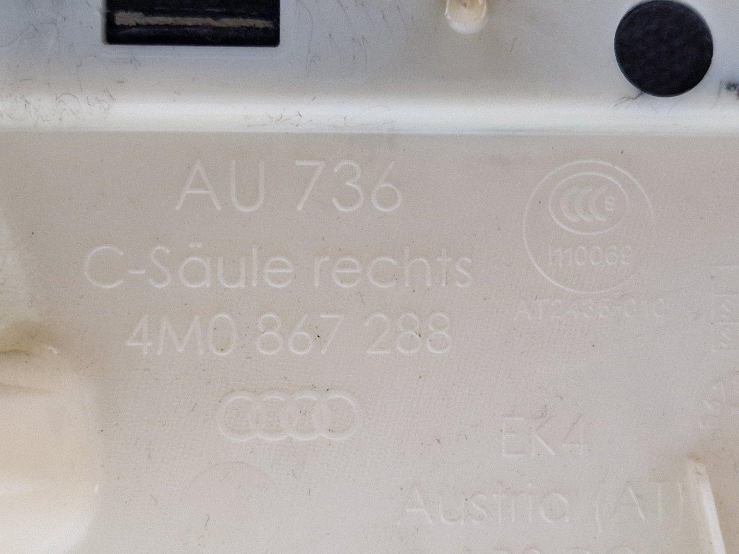 16-20 AUDI Q7 4M GENUINE RIGHT DRIVER O/S B PILAR TRIM COVER  4M0867288