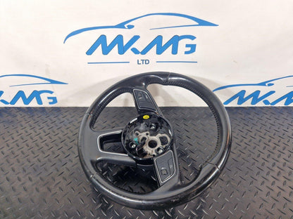 16-19 AUDI A4 B9 STEERING WHEEL MULTIFUNCTION BLACK LEATHER 8W0419091F