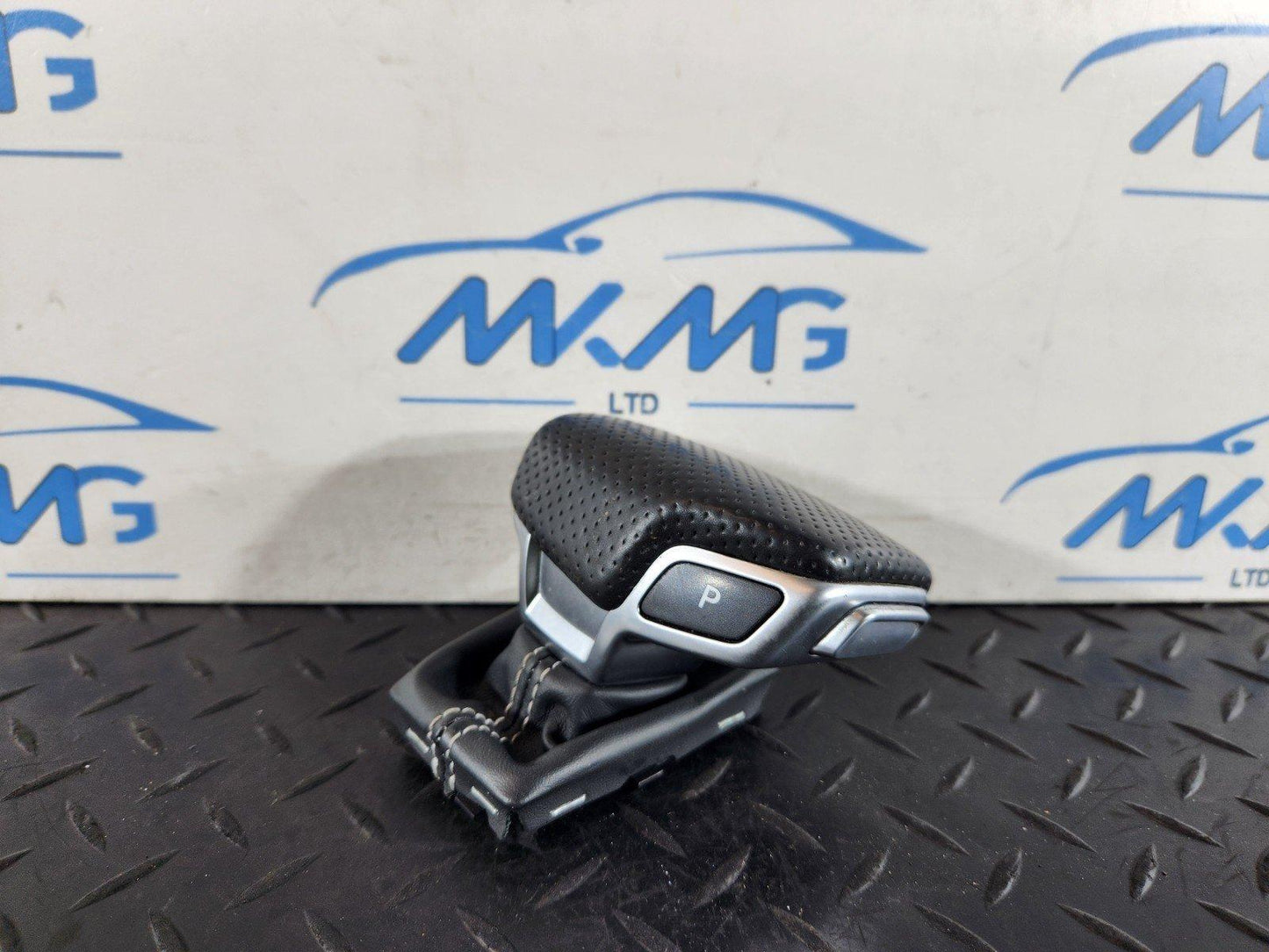 16-20 AUDI Q7 4M GEAR SELECTOR KNOB SHIFTER LEVER LEATHER 4M2713140F 4M2713139F