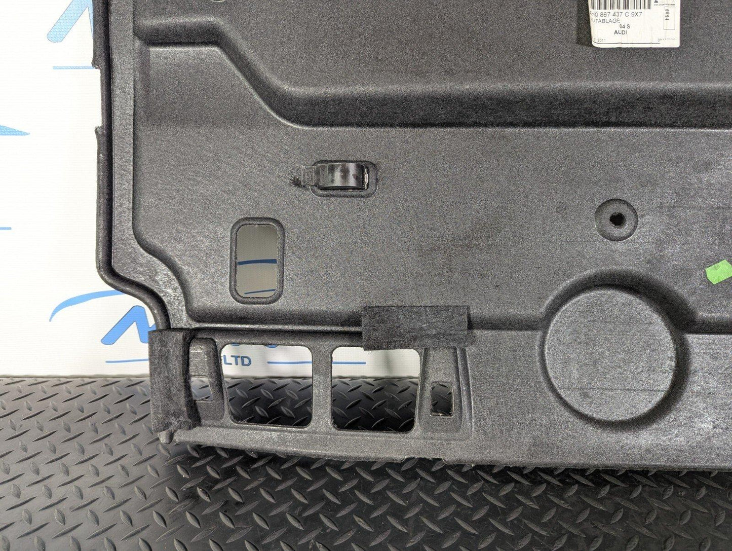 10-17 AUDI A8 4H  REAR BOOT TOP LINER CARPET PANEL 4H0867437C