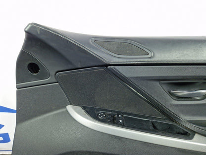 11-18 BMW 6 SERIES F13 COUPE RIGHT DRIVER O/S BLACK LEATHER DOOR CARD PANEL