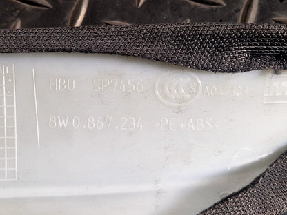 16-19 AUDI A4 B9 S-LINE FRONT RIGHT O/S A-PILLAR BLACK TRIM 8W0867234