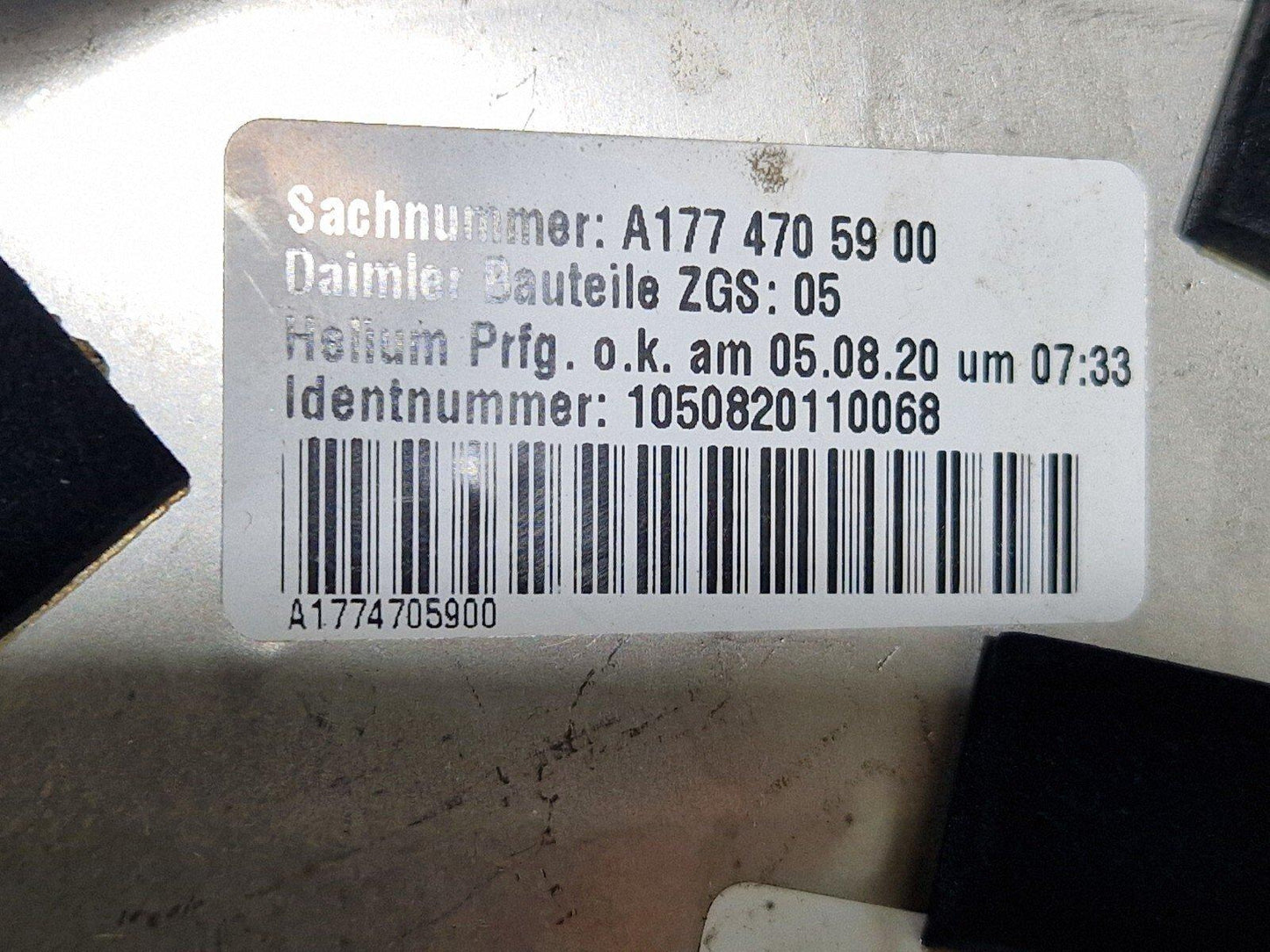 19-ON MERCEDES BENZ CLA C118 INLET FUEL EXPANSION TANK A1774705900