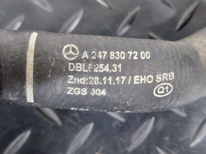 19-ON MERCEDES BENZ B CLASS W247 HEAT EXCHANGER COOLANT RETURN PIPE A2478307200
