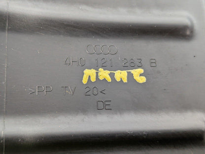 10-17 AUDI A8 4H  RADIATOR AIR GUIDE LEFT SIDE 4H0121283B