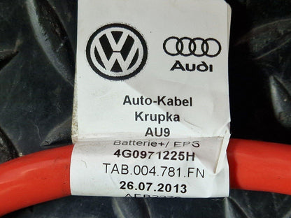 12-18 AUDI A6 C7 3.0TDI GENUINE BATTERY POSITIVE WIRING HARNESS 4G0971225H