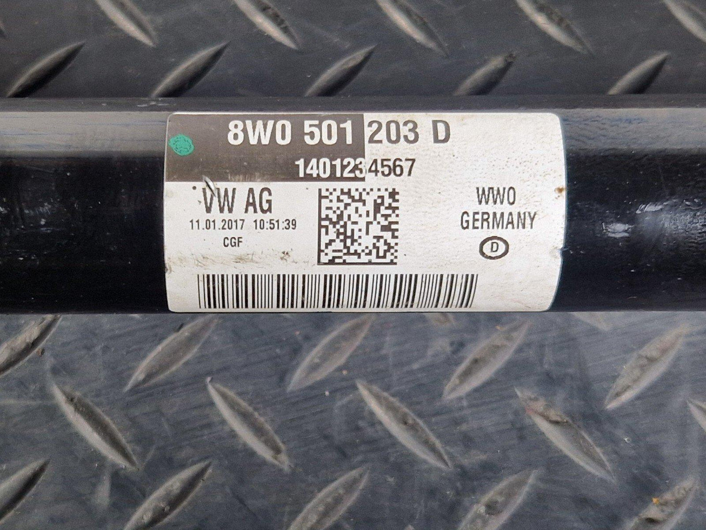 16-23 AUDI A5 F5 SPORTBACK S-LINE REAR DRIVESHAFT FITS LEFT & RIGHT 8W0501203D