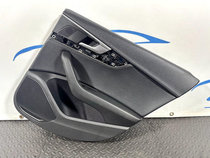 16-19 AUDI A4 B9 AVANT/ESTATE GENUINE REAR DRIVER SIDE LEATHER DOOR CARD BLACK
