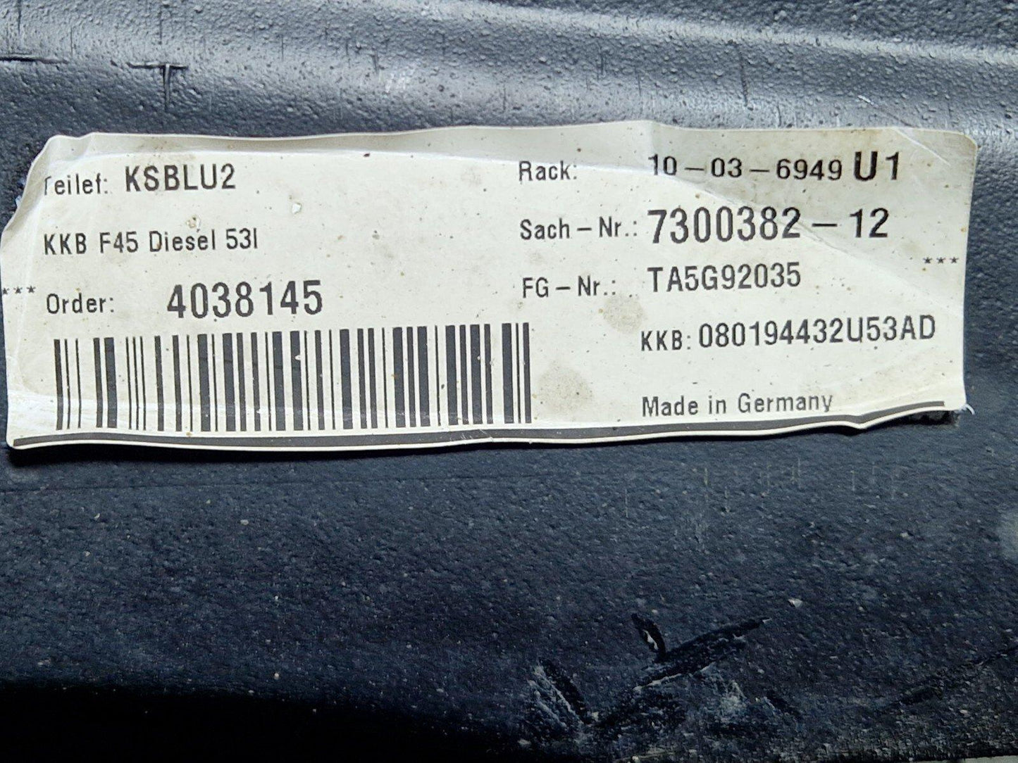 14-21 BMW 2 SERIES F45 F46 GENUINE DIESEL FUEL TANK & PUMP  7300382 53L 7300483