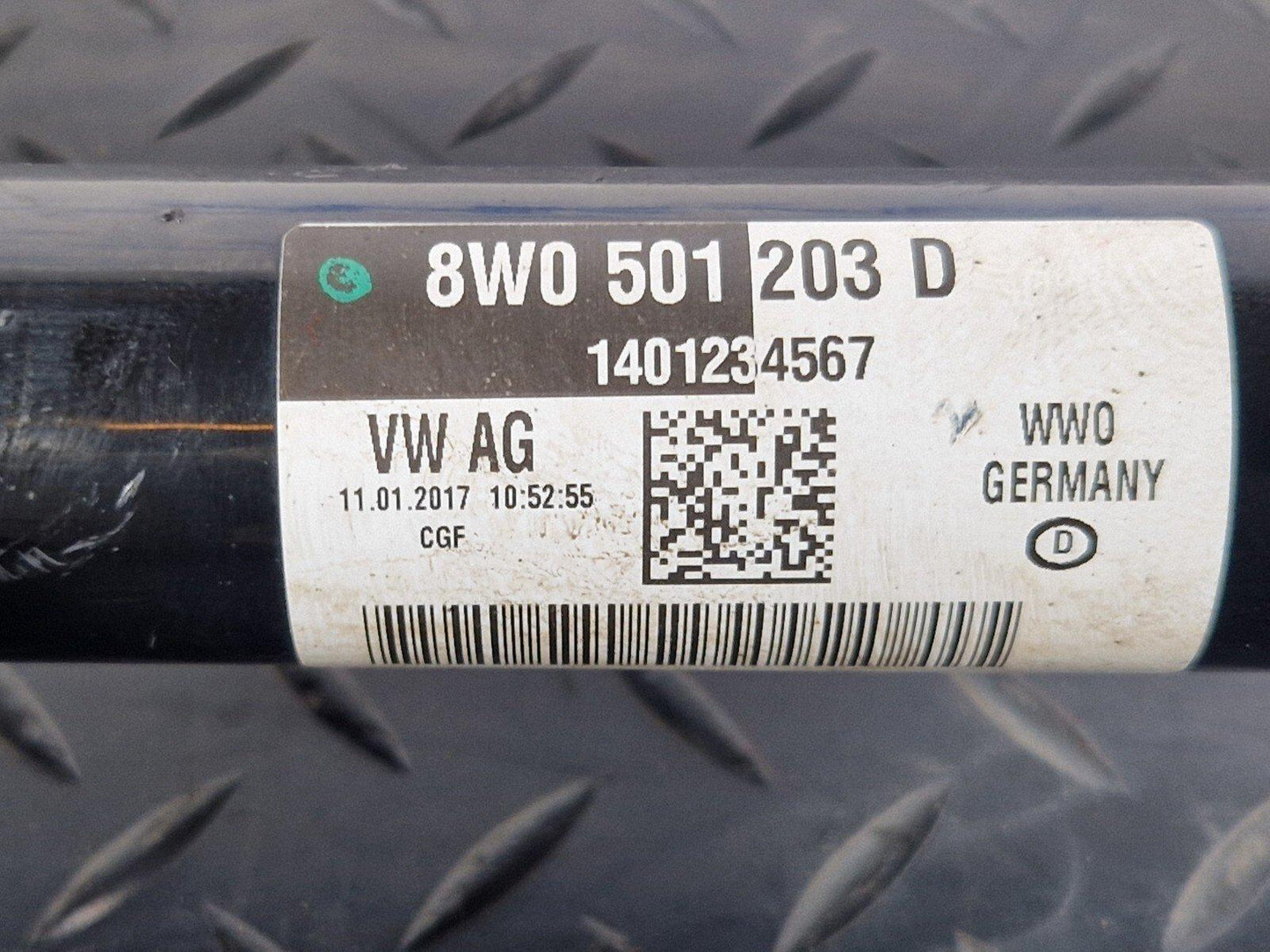 16-23 AUDI A5 F5 SPORTBACK S-LINE REAR DRIVESHAFT FITS LEFT & RIGHT 8W0501203D